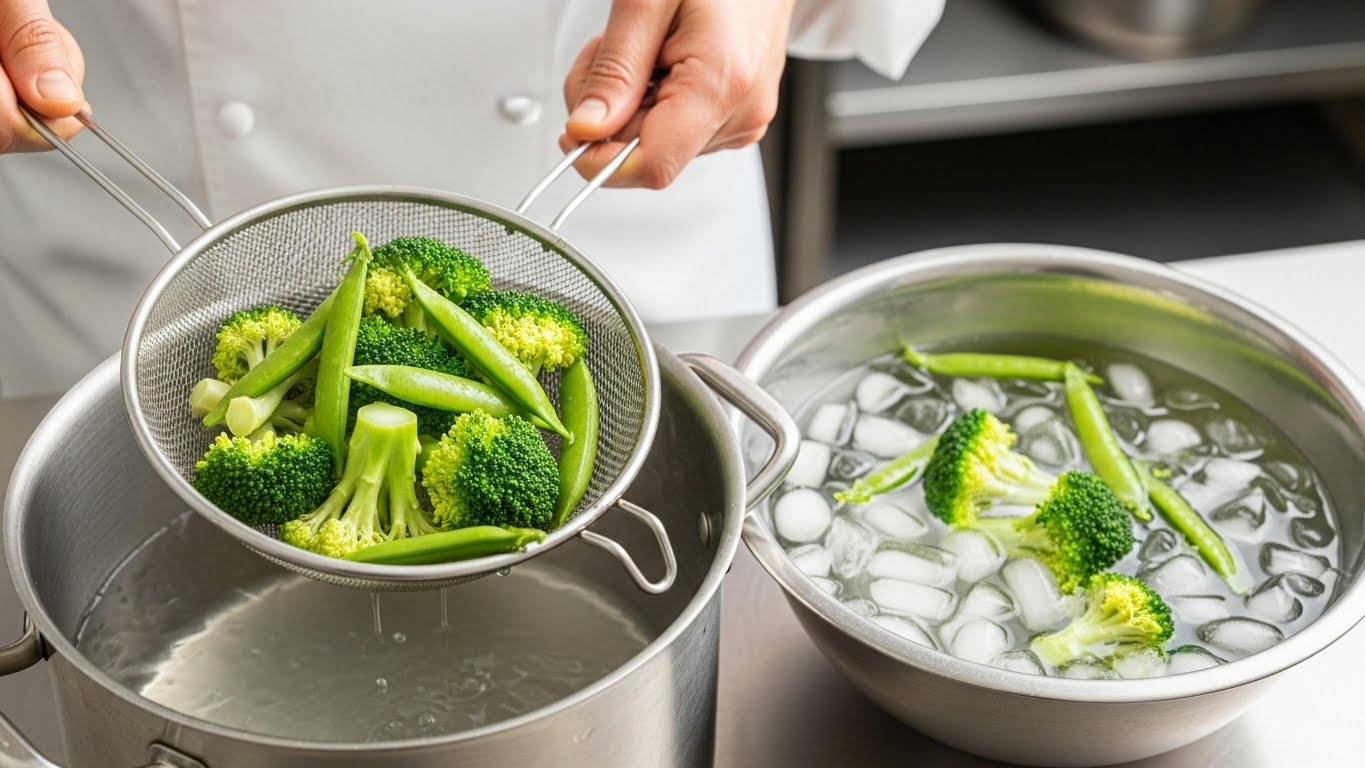 Quick Blanching and Shocking: The Secret to Perfectly Vibrant Green Vegetables